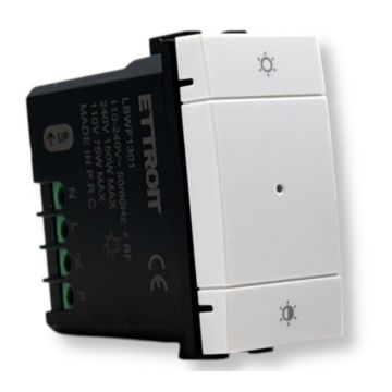 ETTROIT Smart Wifi Switch / Dimmer Connected Tuya App White Color Compatible with Living Light LBWF1301