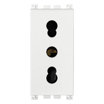 Vimar Arkè 19203.B 2P+E 16A P17/11 bypass socket, White color