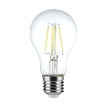V-TAC LED Filament Bulb E27 4W,100LM/W A60 Shape Light 6500K - 217120