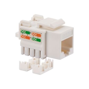 RJ45 socket 8/8 cat.5e UTP 90° unshielded white color Fanton 23702