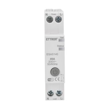 ETTROIT ESA5140 Smart Tuya Wifi Switch 40A on DIN Rail 1M 1P 220V, Control via App