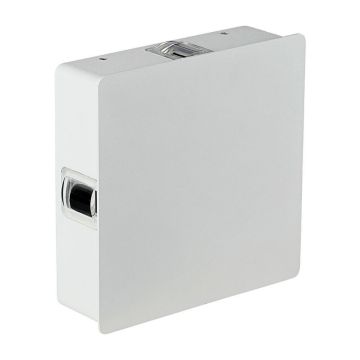 V-TAC VT-704 4W LED wall light day white 4000K aluminium white square body IP65 - SKU 8210