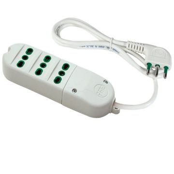 FANTON Multi-socket 3 Italian bypass sockets 2P+E 16A 1.5 m cable. 3G1 H05VV-F Italian square plug