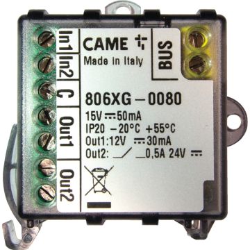 CAME CXN Bus Module 2 Inputs and 2 Outputs CAME 806XG-0080