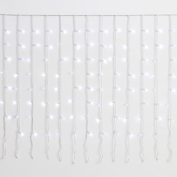 ETTROIT 200 LED String Lights, 3M, White Light, White Cable, IP65, Extendable, Flash Effect, With 1m Uniform Wires, Christmas Garland, Shops, Christmas Balcony