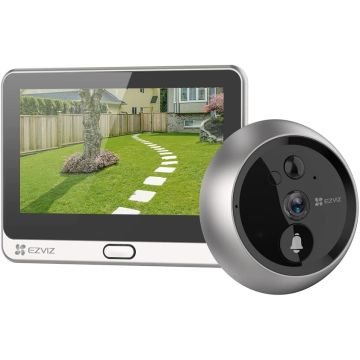 EZVIZ CS-DP2C 1080p Wi-Fi Smart Peephole, HD Video Quality, Completely Wireless, with 4.3&quot; Color Touchscreen Display