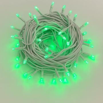 ETTROIT 100 LED String Lights, 10m, Green Light, White Cable, IP65, Extendable, Flash Effect, Christmas Garland, Shops, Christmas Balcony