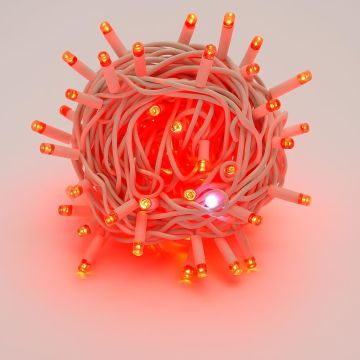 ETTROIT 300 LED String Lights, 30m, Red Light, White Cable, IP65, Extendable, Flash Effect, Christmas Garland, Shops, Christmas Balcony