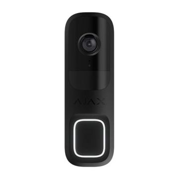 Ajax DoorBell 4MP Smart Video Doorbell with AI, Wi-Fi, Night Vision, and Two-Way Audio Indoor, Black Color
