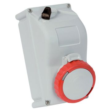 FANTON 3P+N+T 16A 400V IP67 Red Interlocked Wall Socket – SKU 73345