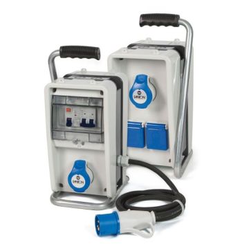 FANTON EOLO IP44 construction site panel - 4 sockets, 2 protections, with cable and support, 3kW