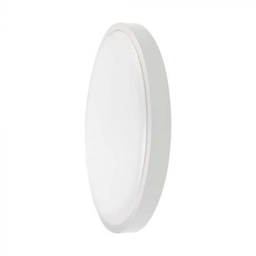 V-TAC VT-8624 Round white frame LED ceiling light, 24W, natural white, IP44, 4000K - 76191