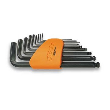Set of 9pcs. ball head offset hexagon key wrenches 1,5~10mm with support Beta 96BP/SC9