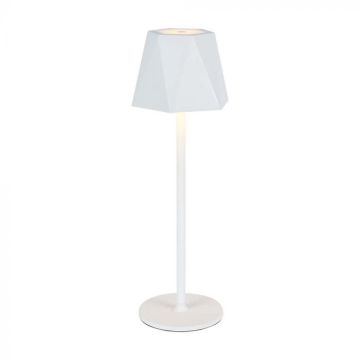 V-TAC VT-1034 LED Table Lamp 1.5W CCT 3in1 White Color Rechargeable with USB C Touch Dimmable 130*372mm - 10324
