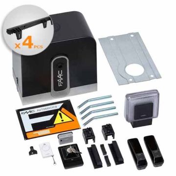 KIT CYCLO Automazione scorrevole 400KG 24V + 4M Cremagliera Nylon
