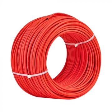 V-TAC solar cable 6mm unipolar photovoltaic system RED color coil 50mt FV-6 - 11829