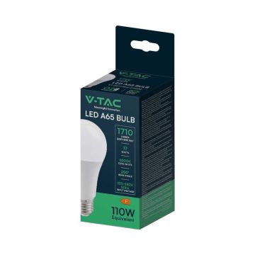 V-TAC VT-2017 LED bulb E27 drop A65 17W cold light lamp 6500K - SKU 214458