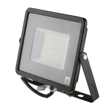 V-TAC PRO VT-56-B-N 50W Led Floodlight black slim Chip Samsung smd high lumens 115LM/W cold white 6500K IP65 - SKU 21761