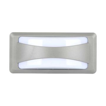 V-TAC VT-8058 LED wall lamp modern 12W soft light rectangular outdoor IP65 gray body light 3000k - 218245