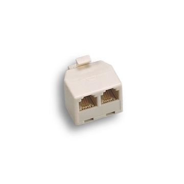 Modular telephone converter from 1 plug 6/4c to 2 sockets 6/4c Fanton 22350