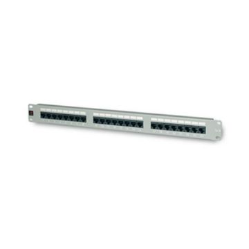 Patch panels 24 Ports UTP CAT5E 1U grey color for 19" rack cabinet Fanton 23422