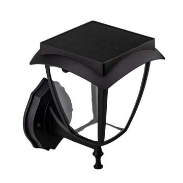 V-TAC VT-982 2W LED solar garden wall lamp light facing up 110LM color change 2IN1 switch black body Waterproof IP65 - SKU 2892