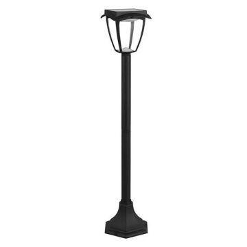 V-TAC VT-984 2W LED solar garden stand lamp light 110LM color change 2IN1 switch black body 93cm Waterproof IP65 - SKU 2894