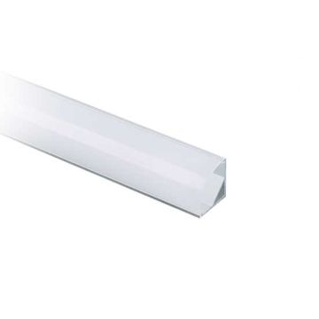 V-TAC VT-8109 2m angular aluminum profile, silver color, satin cover for LED strip 2000 x 15.8 x 15.8mm - sku 3353