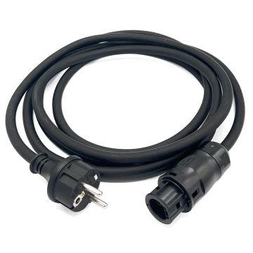 Microinverter connection cable 3 m with BETTERI connector and schuko plug for photovoltaic system