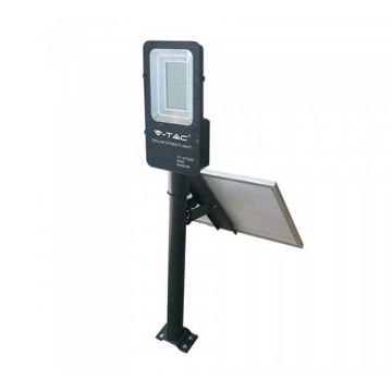 V-TAC VT-ST-200 50W self-powered black LED street light with solar panel and remote control 4000K IP65 – sku 5502