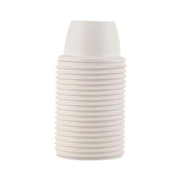 E14 Lamp-holder threaded plastic Bi white color Fanton 62812