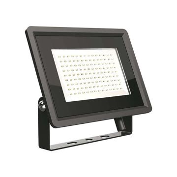 V-TAC VT-49104 LED floodlight 100W SMD 87LM/W 110° natural white 4000K slim black aluminum IP65 - SKU 6722