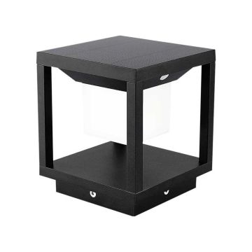 V-TAC 2W square outdoor solar led light with pir ground movement sensor black color 3000k IP65 sku 6805