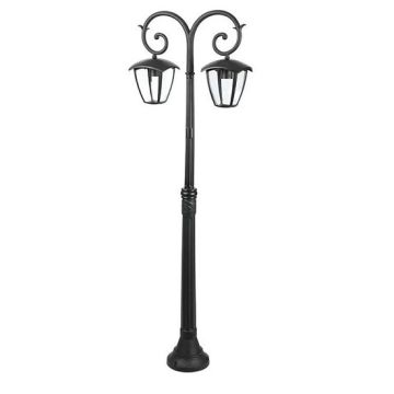 V-TAC VT-738 Garden pole stand Lamp Graphite black 2xE27 Bulb 141CM Rainproof IP44- SKU 7061