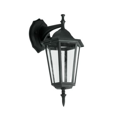 V-TAC VT-750 Garden Wall Small Lamp IP44 Facing-down black body Holder E27 - sku 7068