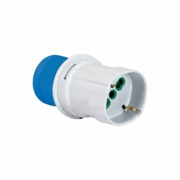 Adaptor for industrial purposes plug 2P+E 16A 200-250V socket italian std. 2P+E 16A Fanton 73100