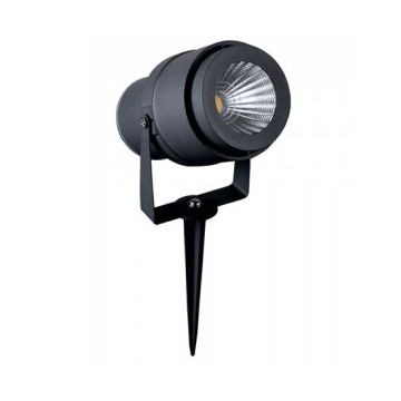 V-TAC VT-857 Spike 12W led cob garden spotlight gray IP65 warm white 3000K - sku 217550