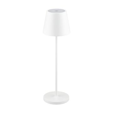 V-TAC 7522 restaurant table lamp led 2w warm white battery 4400ma wireless charging on off button dimmable touch white color ip54 sku 7651