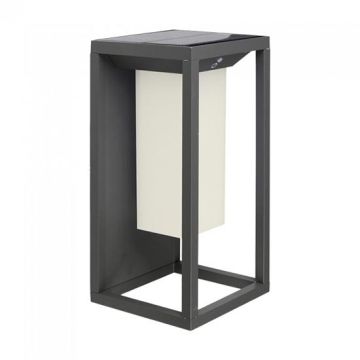 V-TAC PRO VT-77 2W Led solar wall light with sensor chip samsung warm white 3000K for garden grey body IP65 - sku 784