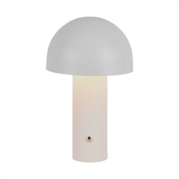 V-TAC VT-1047 LED Table Lamp 3W CCT 3in1 White Color Rechargeable with USB C Touch Dimmable 150x250mm - 7899