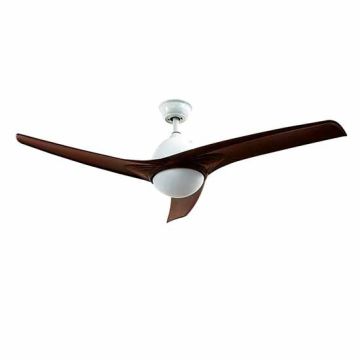 V-TAC VT-6055-3 LED ceiling fan 3 blades 132cm 35W DC-Motor brown with 15W 3IN1 color changing led lamp and remote control - sku 7920