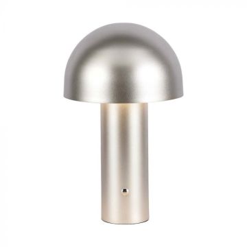 V-TAC VT-1047 LED Table Lamp 3W CCT 3in1 Champagne Gold Rechargeable with USB C Touch Dimmable 150x250mm - 7937