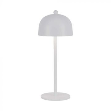 V-TAC VT-1052 LED Table Lamp 3W CCT 3in1 White Color Rechargeable with USB C Touch Dimmable 115x300mm - 7986