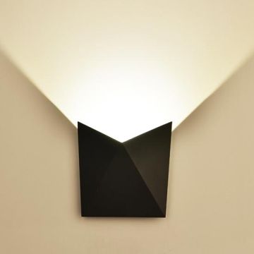 V-TAC VT-825 5W SMD LED wall lamp black aluminum wall light warm white 3000K IP65 - SKU 218282