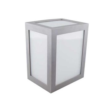 V-TAC VT-822 12W led wall light cube grey body warm white 3000K IP65 - SKU 8337