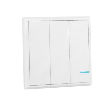 V-TAC Smart Home VT-5133 Wi-Fi Wireless switch 3-buttons body white IP54 - sku 8462