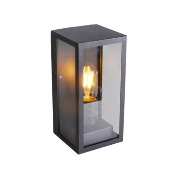 V-TAC VT-837 Garden Wall Lamp IP44 1xE27 Holder black-clear glass - sku 8517