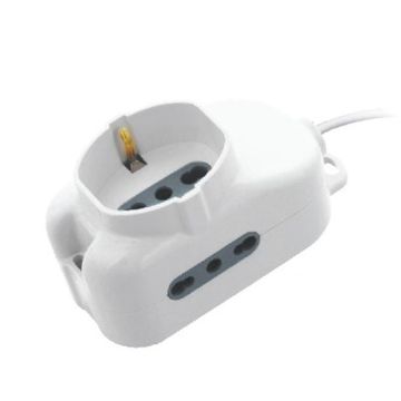 V-TAC Power Strip outlet 1 Schuko bypass 10/16A + 2 plugs bypass 10/16A Italian standard - sku 8733