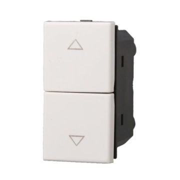 ETTROIT Double button 1P+1P NO roller shutter up and down compatible with Bticino Axolute white color Ettroit AB1202