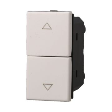 ETTROIT AB1204 Double Interlocked Switch Up and Down Roller Shutter 10A White Color Compatible with Bticino Axolute
